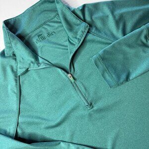Golf Shirt 18 Birdies Women's Green 1/4 Zip Pullover Tennis Pickleball Top Sz M